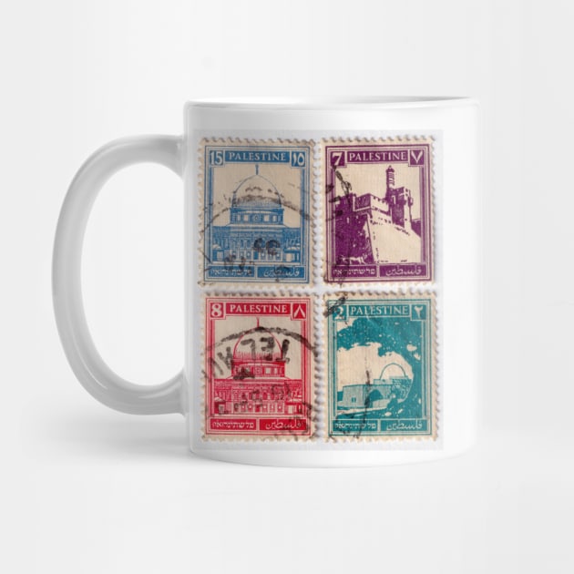 Four Palestine Stamps, 1935, hi res by rogerstrawberry